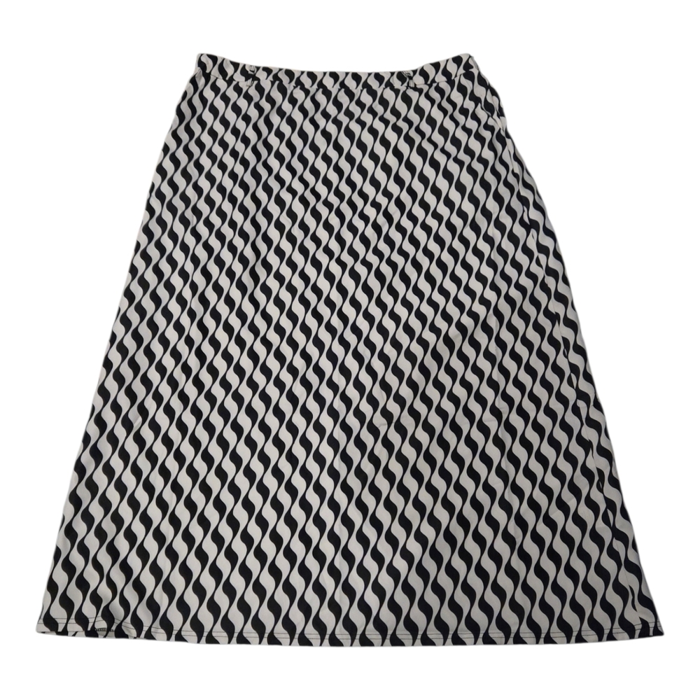 Black and White Patterned Women's Skirt